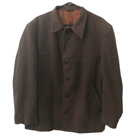 Vintage Western Jacket SUAVE Coat Men's Size 46 Brown Cowboy  Style - Picture 1 of 13